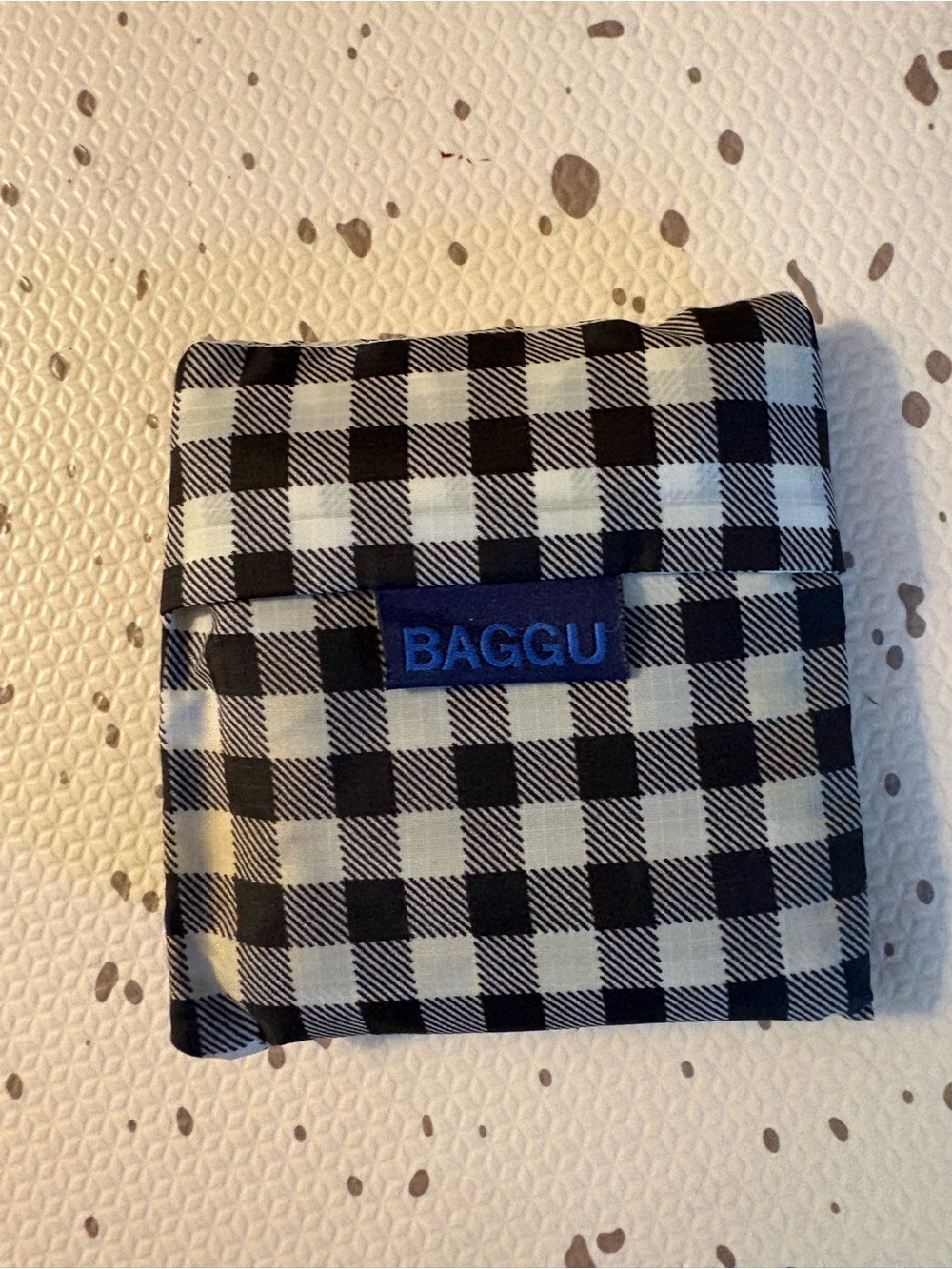 Standard BAGGU Black & White Gingham Foldable Tote